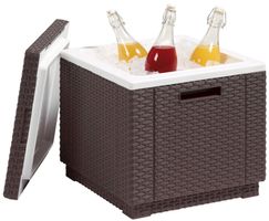 Ice Cube Beistelltisch/Kühlbox 40L braun