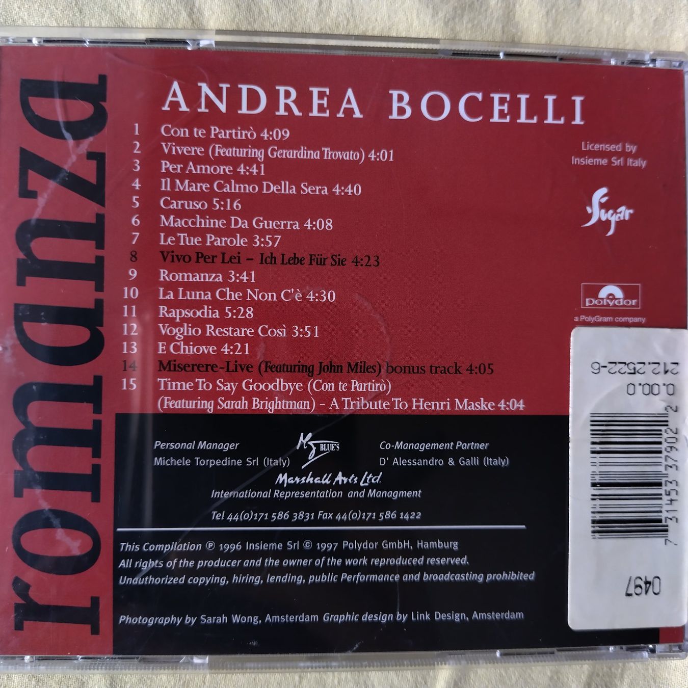 CD: CD von Andrea Bocelli – Usato da Buchs venduto da mdi_mpx5 2
