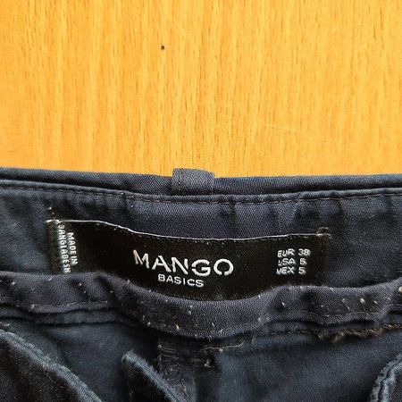 Pantalon bleu 7/8 Mango T.38