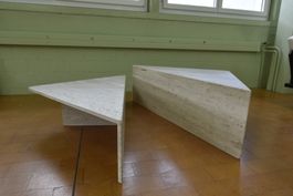Designer Couchtisch Up & Up italienischer Travertin