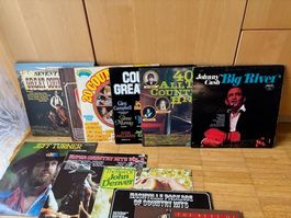 1 Posten mit 17 Country Langspielplatten