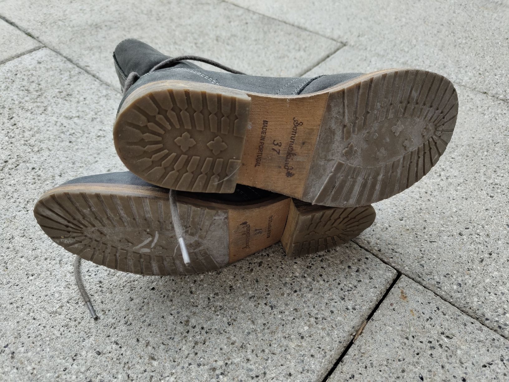 Scarpe da donna: Leder Boot von Sommerkind / Gr. 37 / dunkelblau – Usato da Steckborn venduto da Algass 2