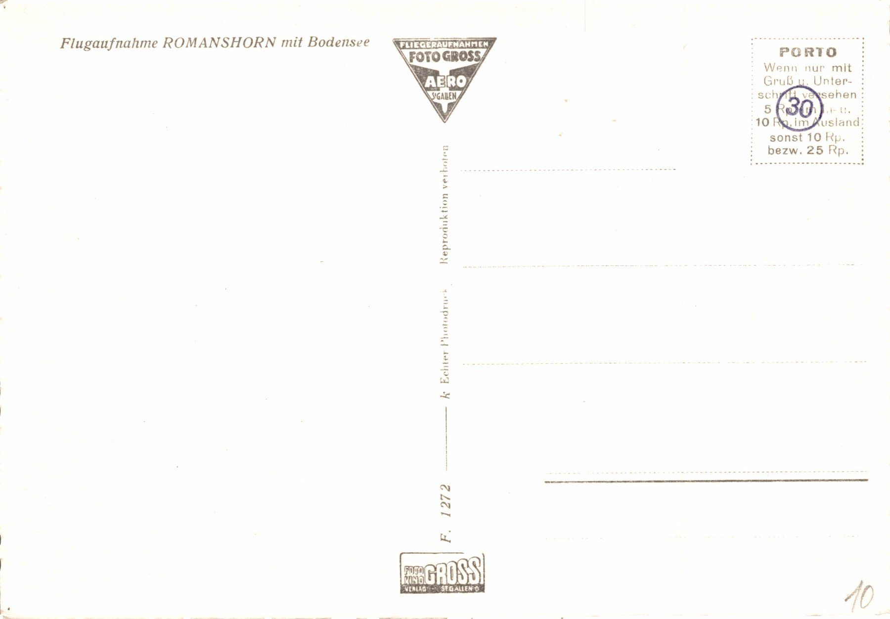 Cartoline postali: Flugaufnahme Romanshorn mit Bodensee – Usato da Bronschhofen venduto da Astore 1