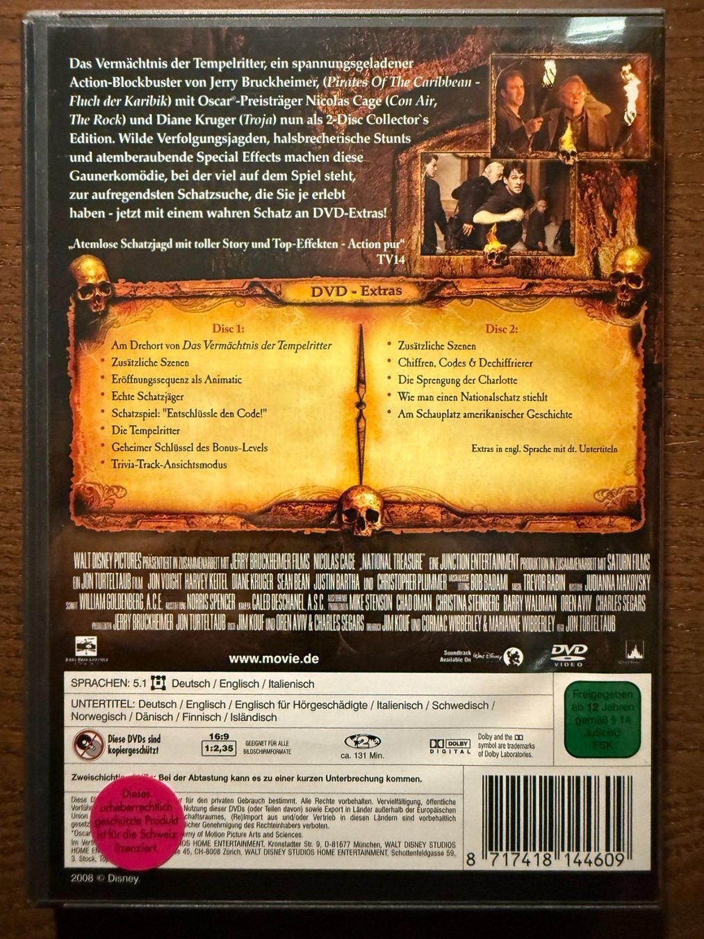 Tous les DVDs: Das Vermächtnis der Tempelritter – D'occasion à Zürich par FilmFreunde 1