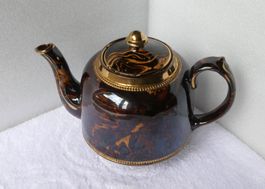 Wades Wade England Vintage Teekanne marmoriert gold braun