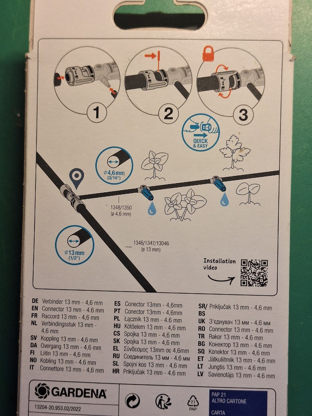 Gardena Tubi & Tubi flessibili: Gardena Micro-Drip-System Verbinder 13mm-4.6mm – Nuovo (secondo la descrizione) da Schalunen venduto da Pierinoll 2