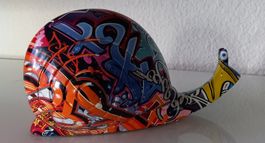 Graffiti-Print Schnecke - Unikat aus Polyresin