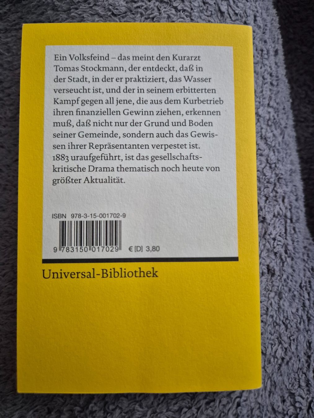 Livres: Ein Volksfeind – Neuf (Voir description) à Reigoldswil par lus_76dn 1