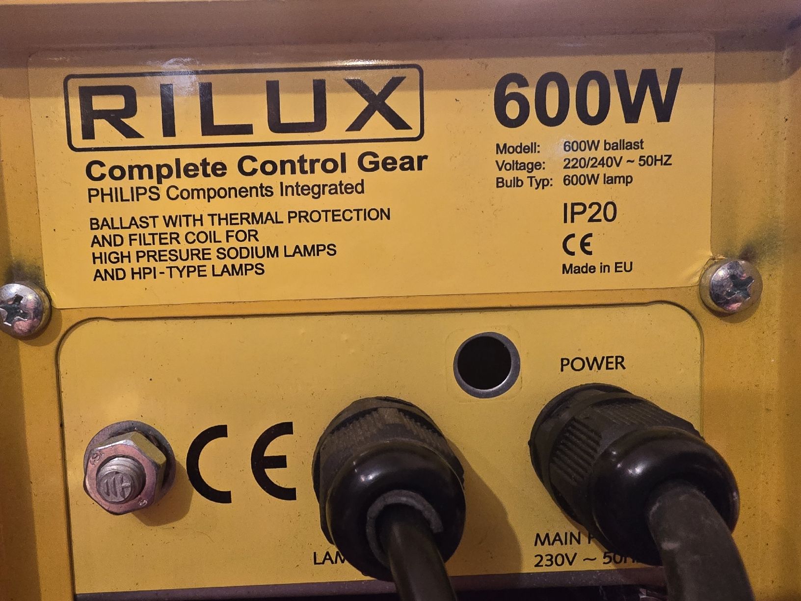 Componenti elettronici: RILUX Vorschaltgerät 600 W – Usato da Arbon venduto da MadameLuLa9320 2