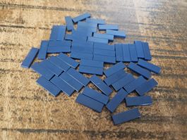lego 63864 lot de 50 pièces Dark Blue Tile 1 x 3