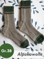 Handgestrickte Socken, Gr. 38, Wollsocken, Geschenk