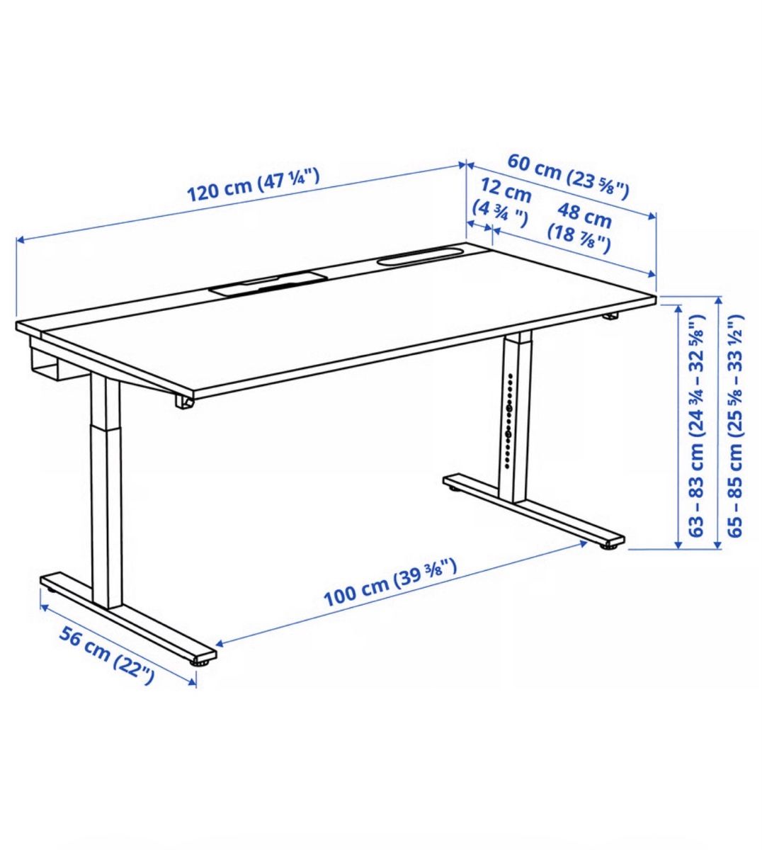 Scrivanie: Büro Pult (iKea MITTZON) – Usato da Neuheim venduto da SF2004 5