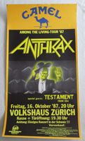 Anthrax - Testament - Konzertplakat - 16. Oktober 1987