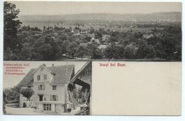 2-Bild-AK INWYL BEI BAAR Rest. u. Schreinerei Schwerzmann