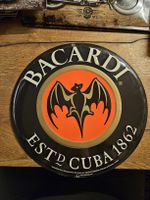 Bacardi Rum Metall Schild ESTD Cuba 1862 Bar Deko (S1)