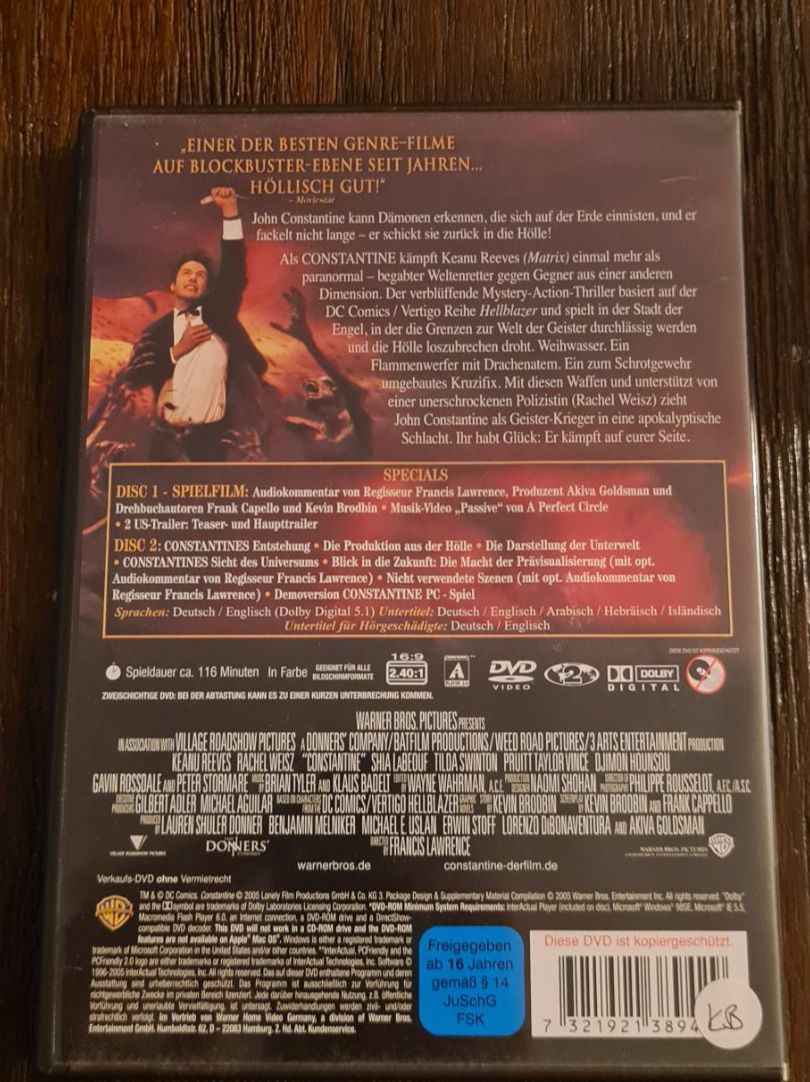 Alle DVDs: Constantin (H) – Gebraucht aus Oberkirch LU von ThE_CoLLecTor666 1