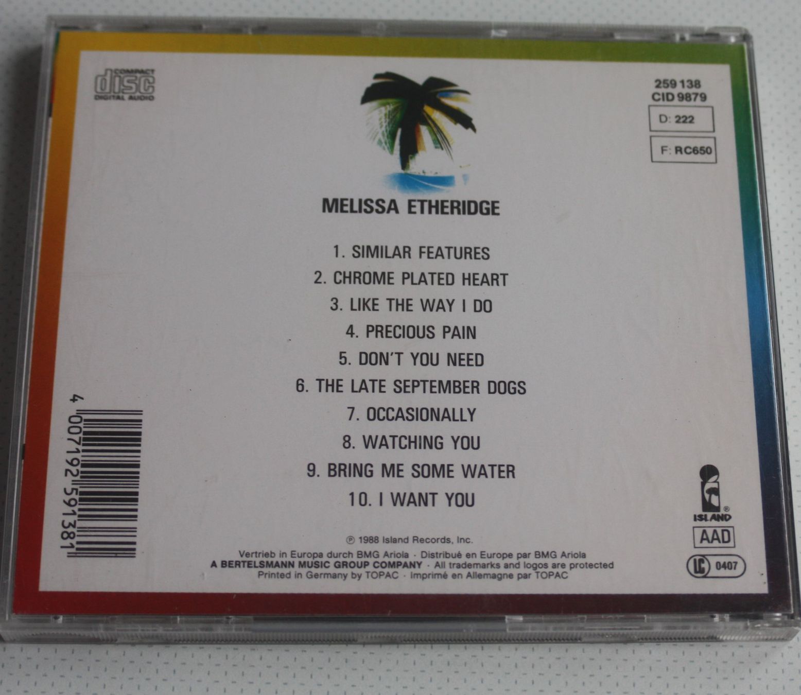 CD: Melissa Etheridge CD – Usato da Wettingen venduto da Licht08 1