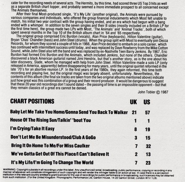 CD: The Animals THE SINGLES PLUS CD – Usato da Kandergrund venduto da Sososo 4