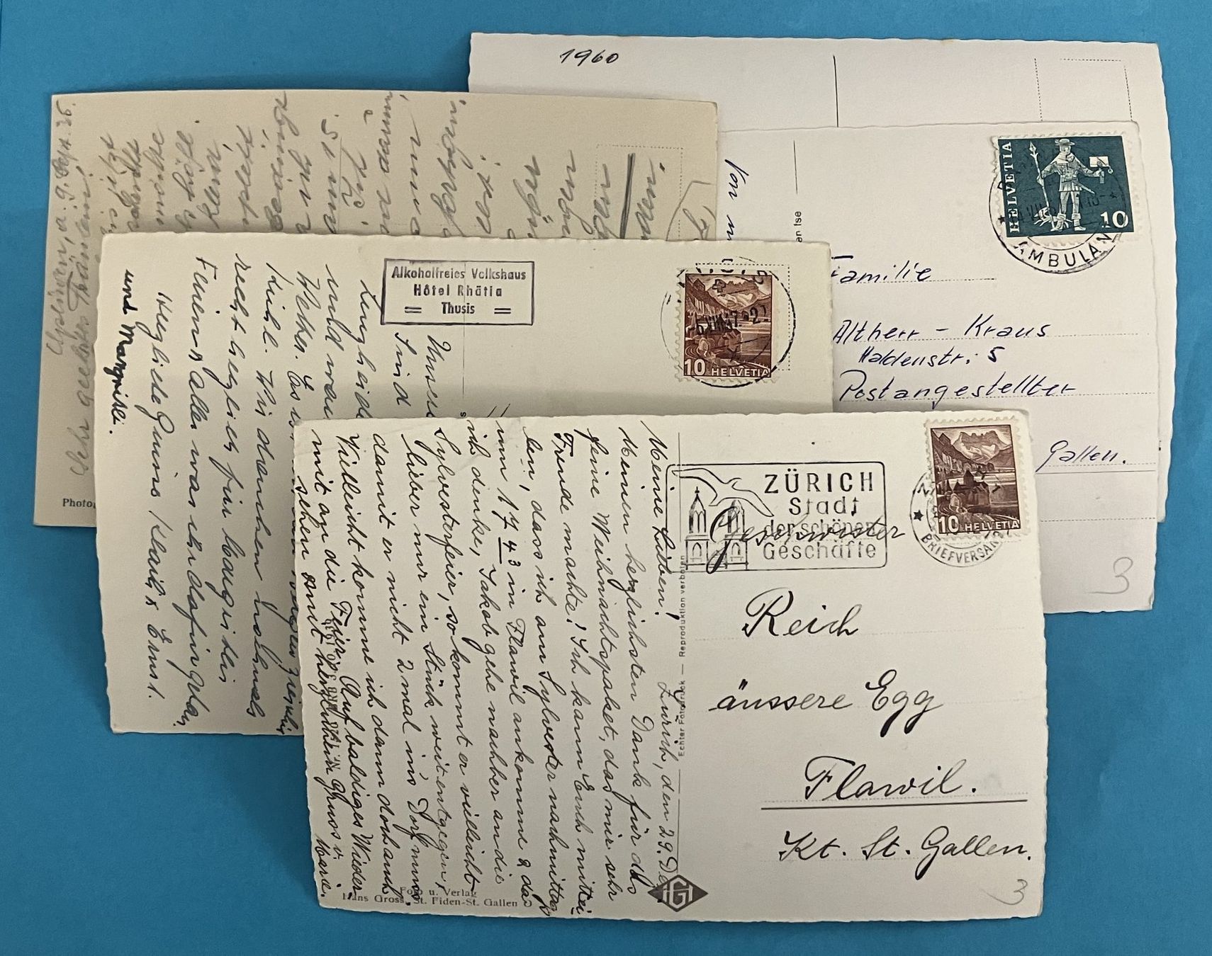 Cartoline postali: 9 ANSICHTSKARTEN VIAMALA – Usato da Oberwil BL venduto da SALOB 1