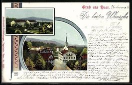 Baar /ZG, Blick zur Kirche, Ortspartie a