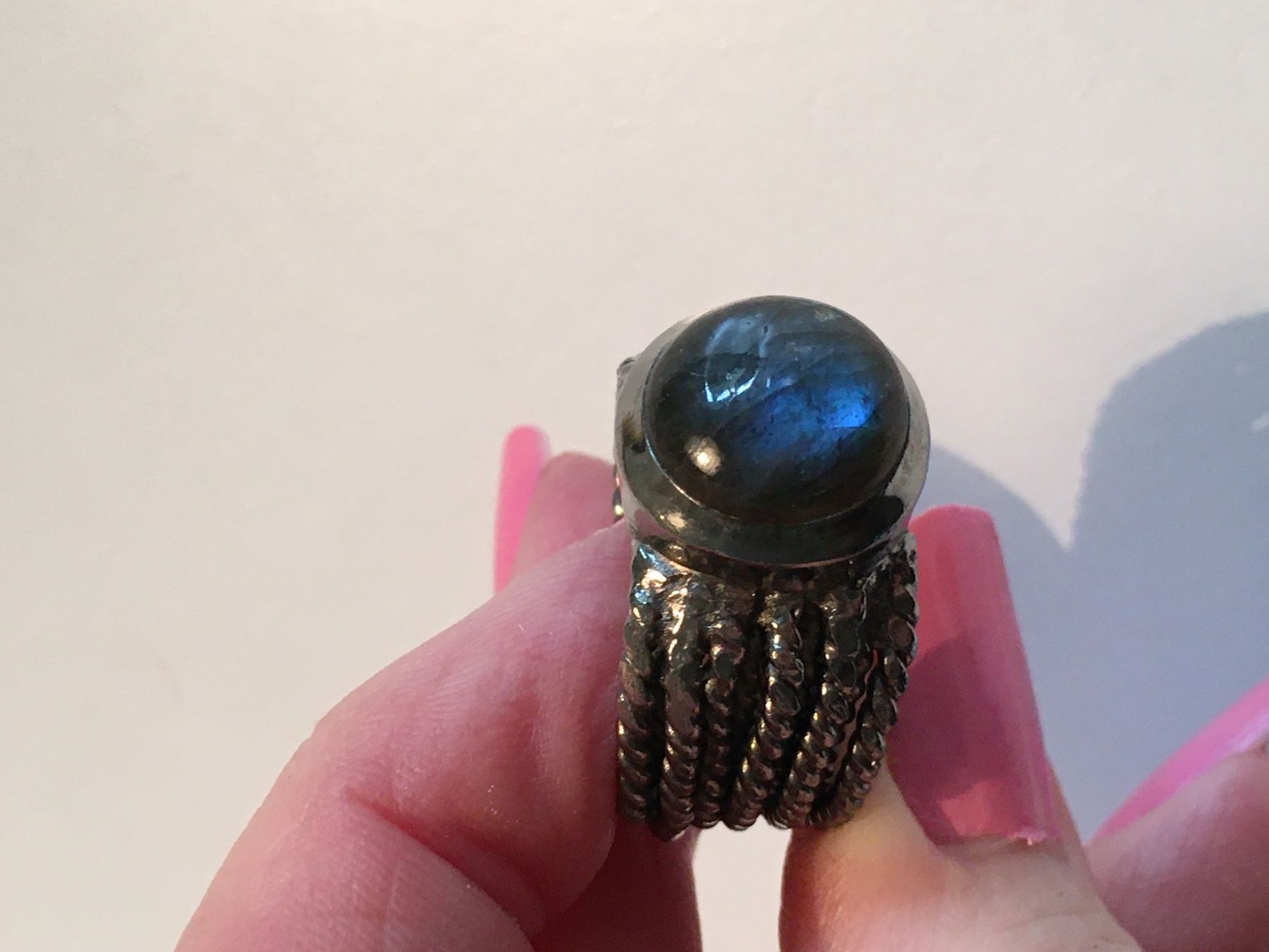 Olga Ribler Anelli: Wunderschöner moderner Ring 925 Sterlingsilber + Labradorit – Nuovo (secondo la descrizione) da Bern venduto da Smile-2707 3