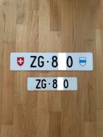 Dreistelliges Zuger Kontrollschild ZG 8X0