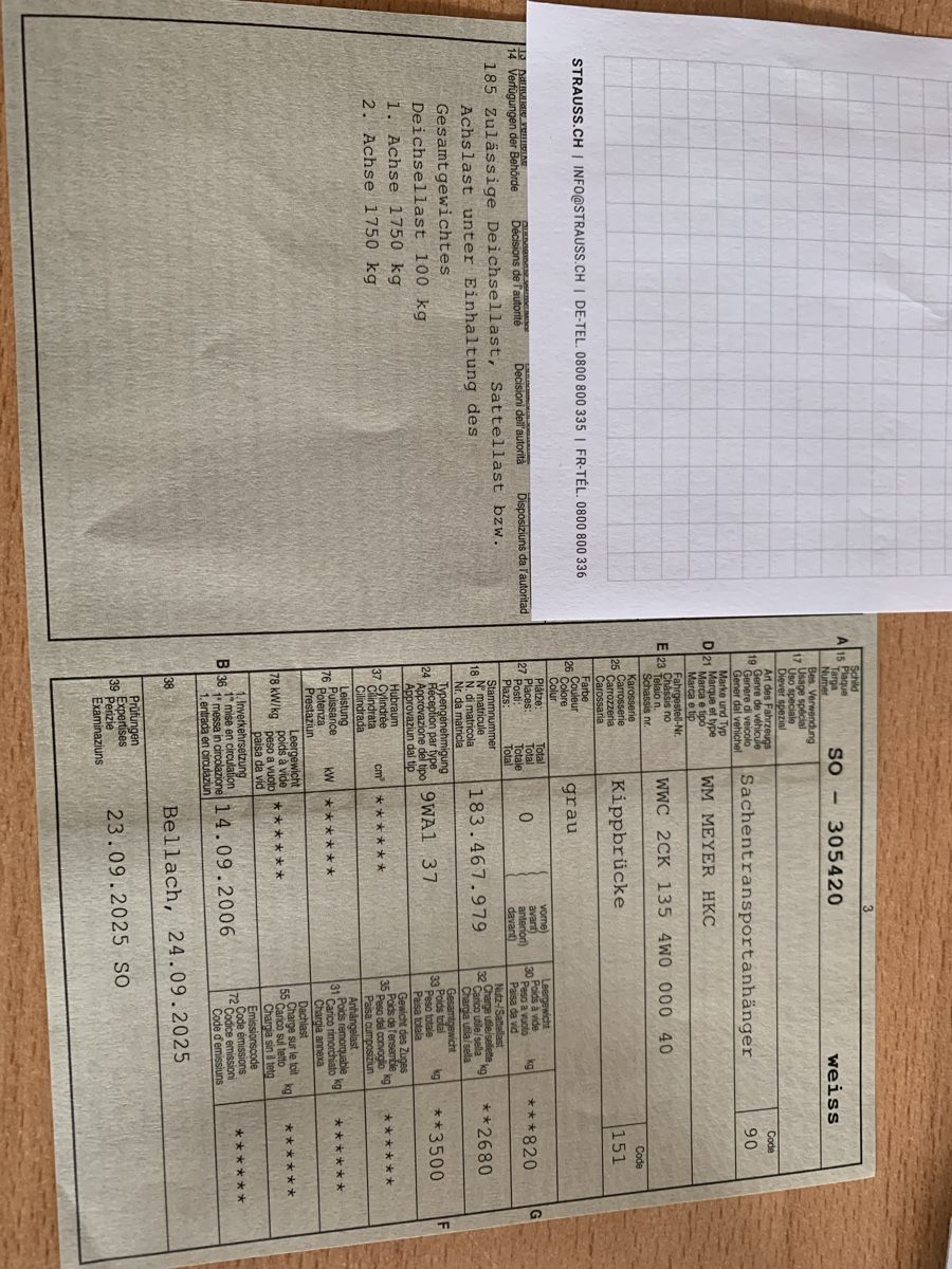 Camions-bennes: Kipper Meyer 3500kg – D'occasion à Bettlach par hirsch016 2