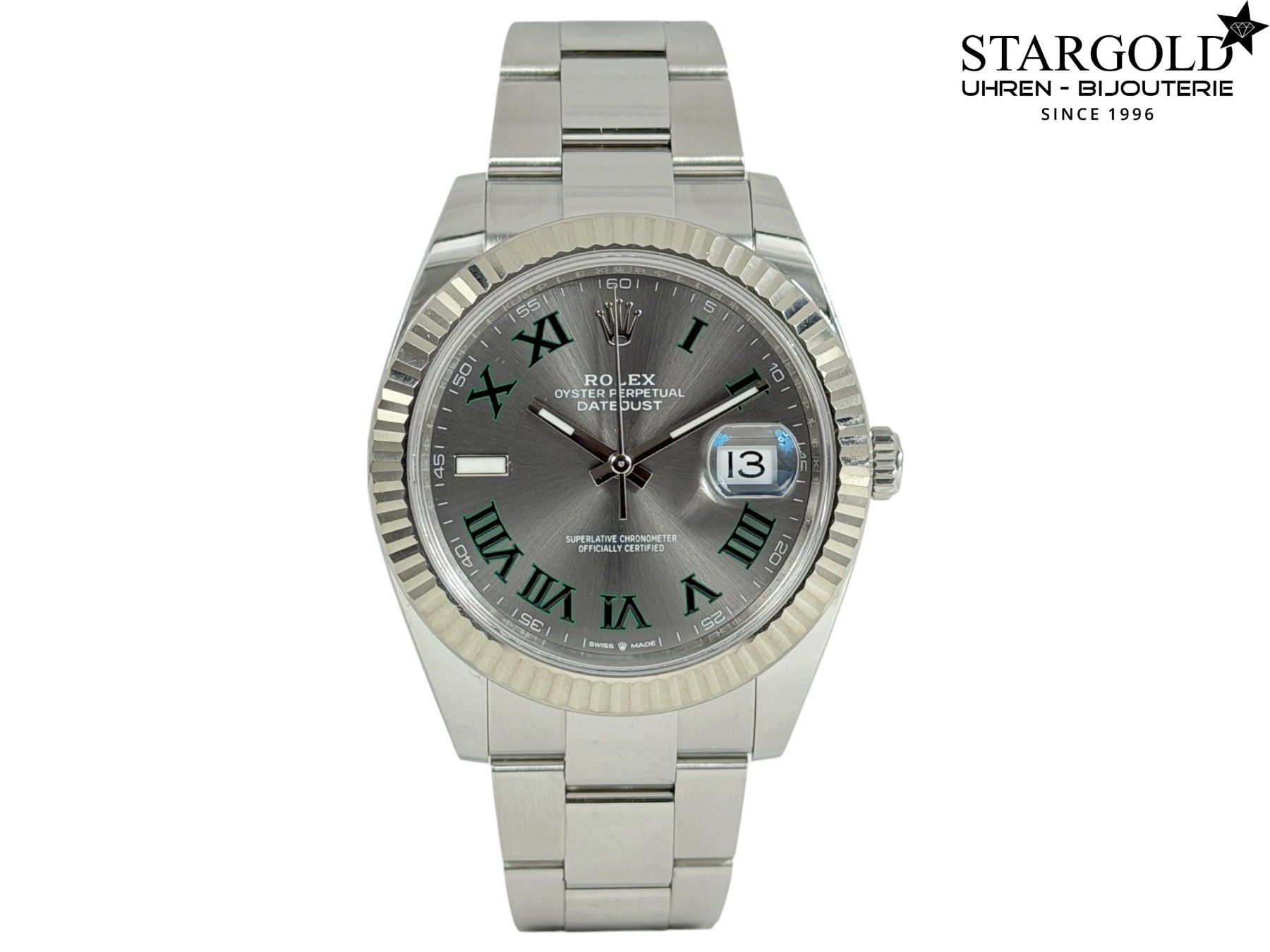 Rolex Montres: Rolex Datejust 41 "Wimbledon" - 126334 – D'occasion à Zürich par Stargold-Uhren