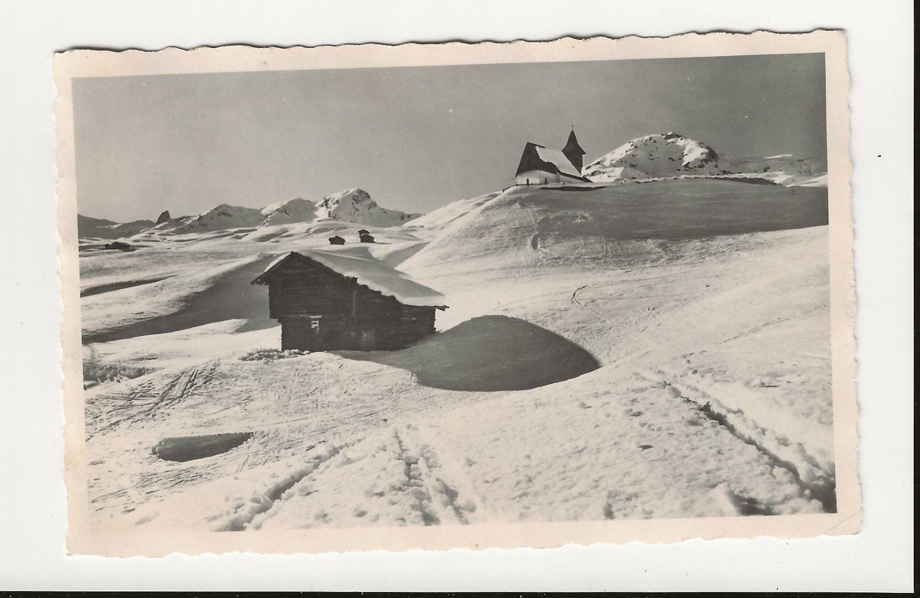 Cartoline postali: AK 1937  - Kirche im Schnee GR - Verschickt aus Rorschach – Usato da Greifensee venduto da 315WDO