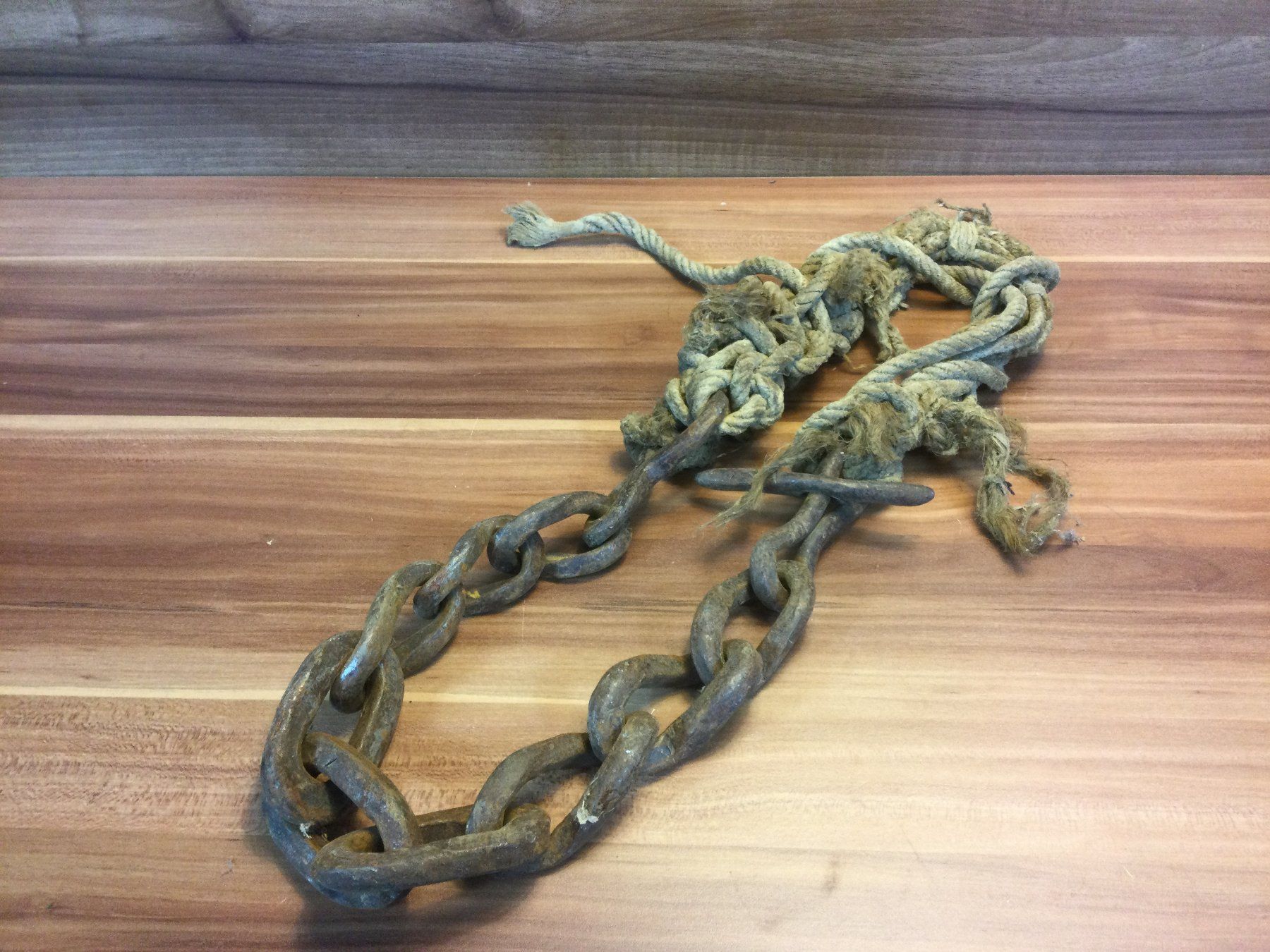 Attrezzi da lavoro: Antike Bremskette mit Hanfseil – Usato da Wangen SZ venduto da kuriosum12