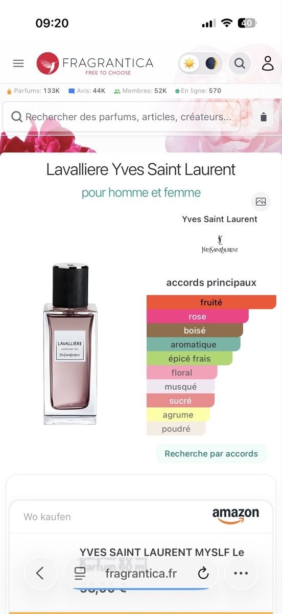 Saint Laurent Profumi & Eau de Toilette: Lavalliere Eau de Parfum Yves Saint Laurent, 2 ml – Usato da Sursee venduto da nst_czk2 1