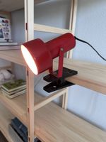 Rote Vintage Klemmleuchte