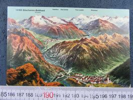 GÖSCHENEN ANDERMATT VOGELSCHAU  URI AK BIS ALPEN