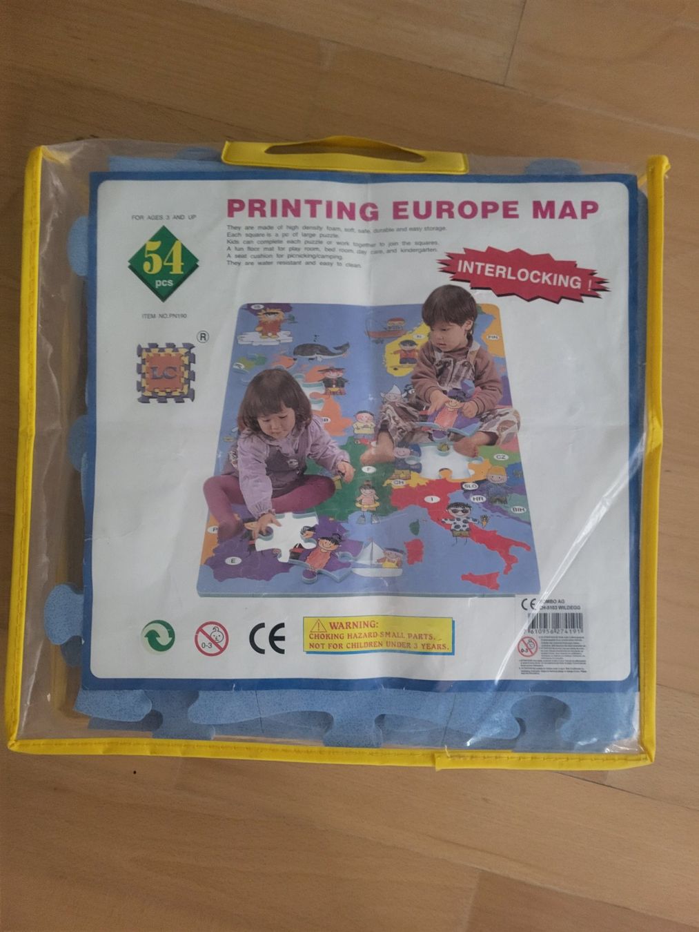 Puzzle: Weltkarten Bodenpuzzle weich 90x60 cm – Usato da Boswil venduto da i12i
