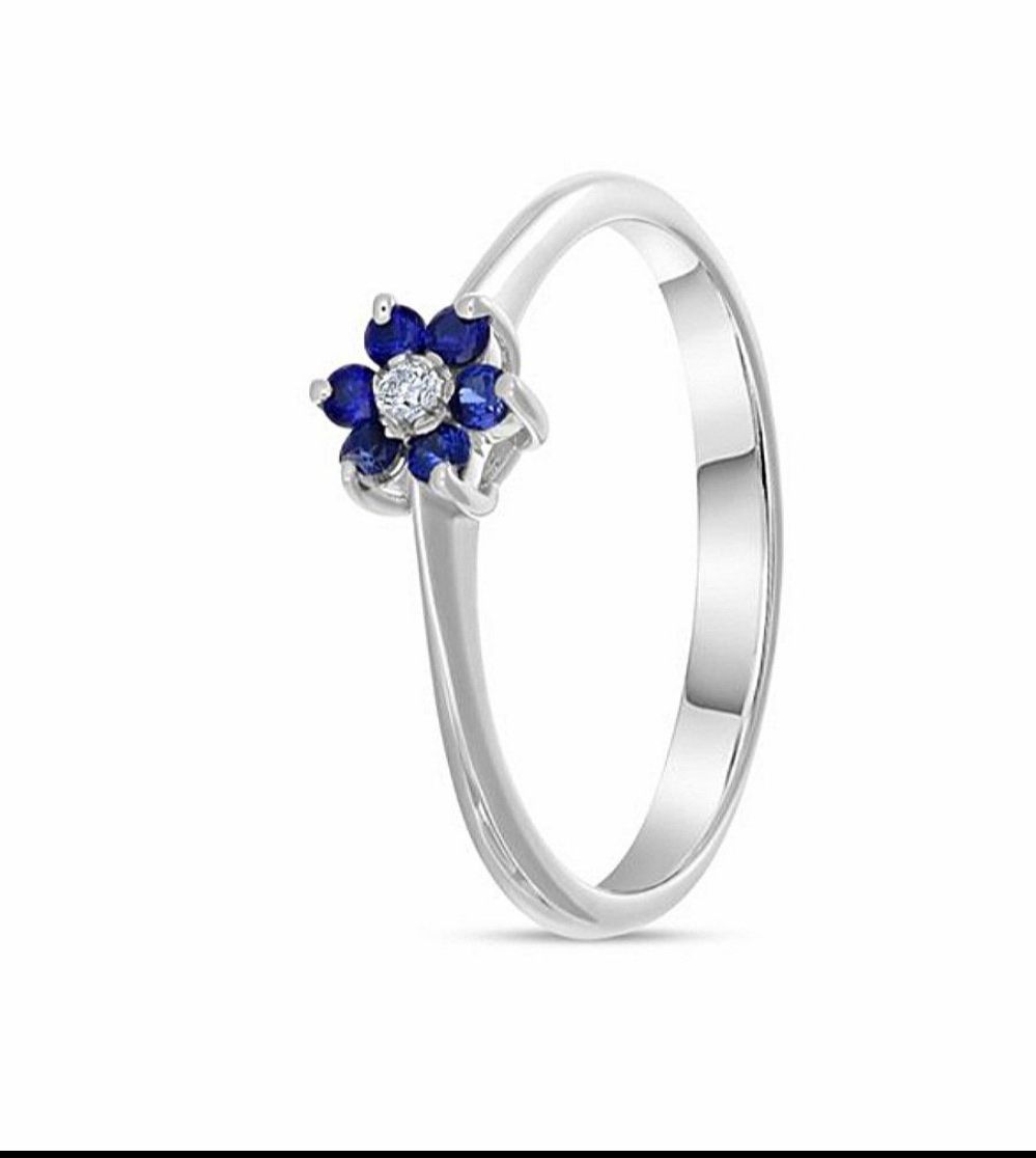 Anelli: Saphir Ring 18k Weissgold – Nuovo e nell'imballaggio originale da Untersiggenthal venduto da TimeandShine 1