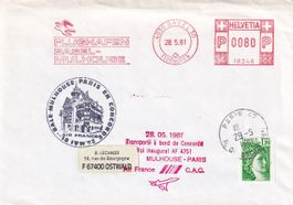 Sonderflug Air France CONCORDE Basel/Mulhouse - Paris 1981