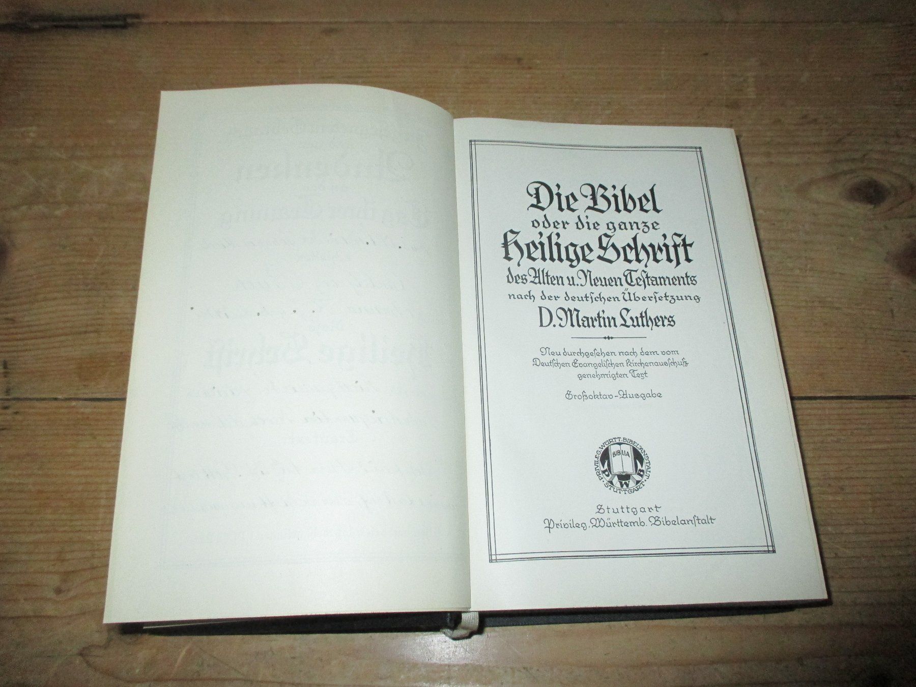 Bücher: Bibel 1925, Illustriert, mit den Apokryphen – Gebraucht aus Flims - Dorf von Stagediver