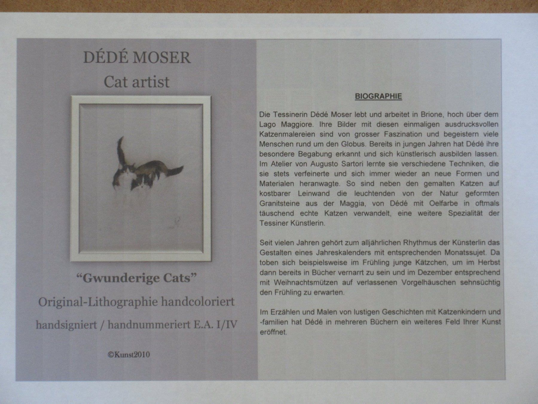 Grafica & Litografie: Dédé Moser Orig.-Lithographie Bild 4 – Usato da Weinfelden venduto da Kunst2010 4