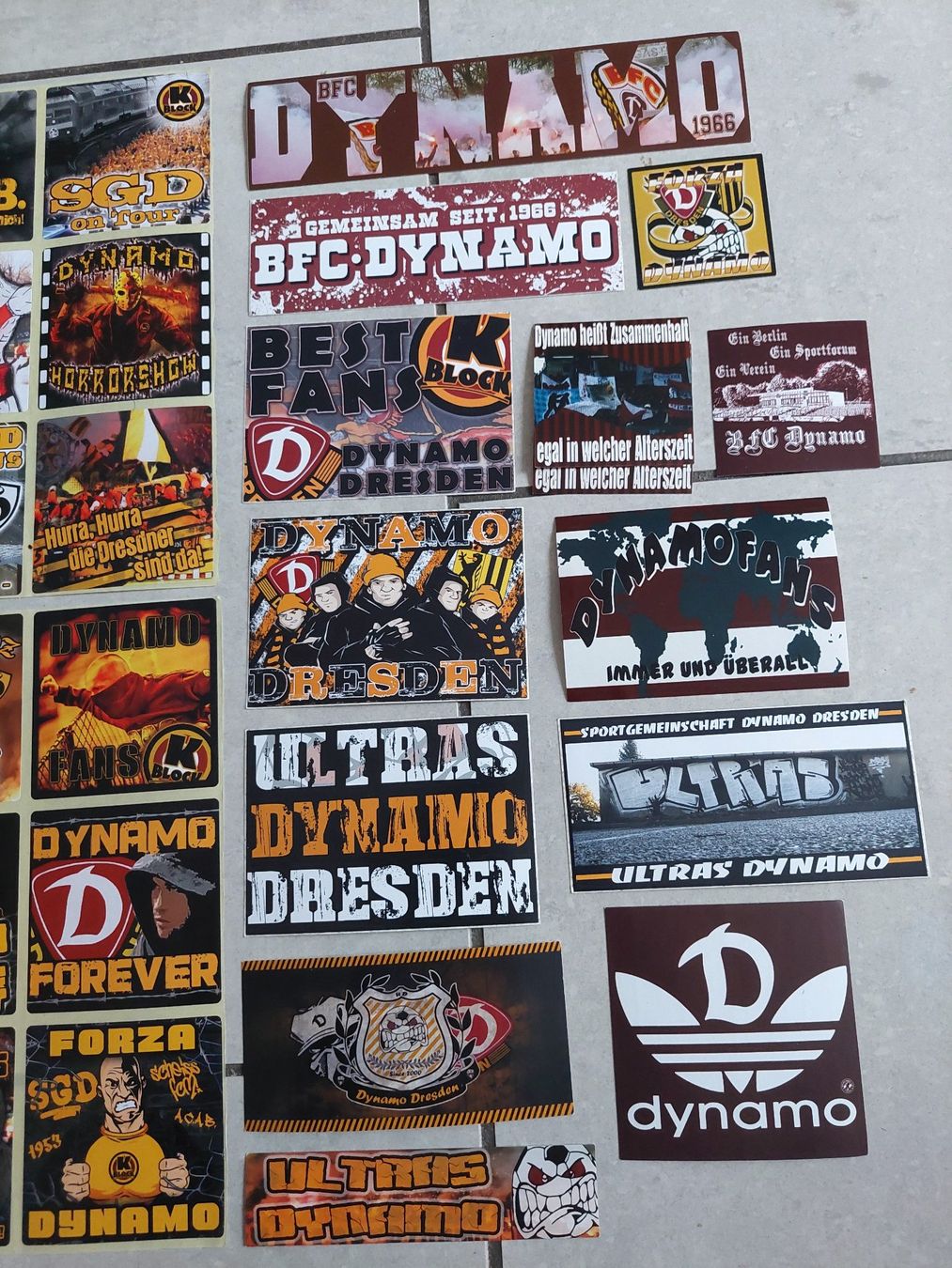 Aufkleber: FAN STICKER 38 STK. - DYNAMO DRESDEN! – Gebraucht aus Spiegel b. Bern von  2