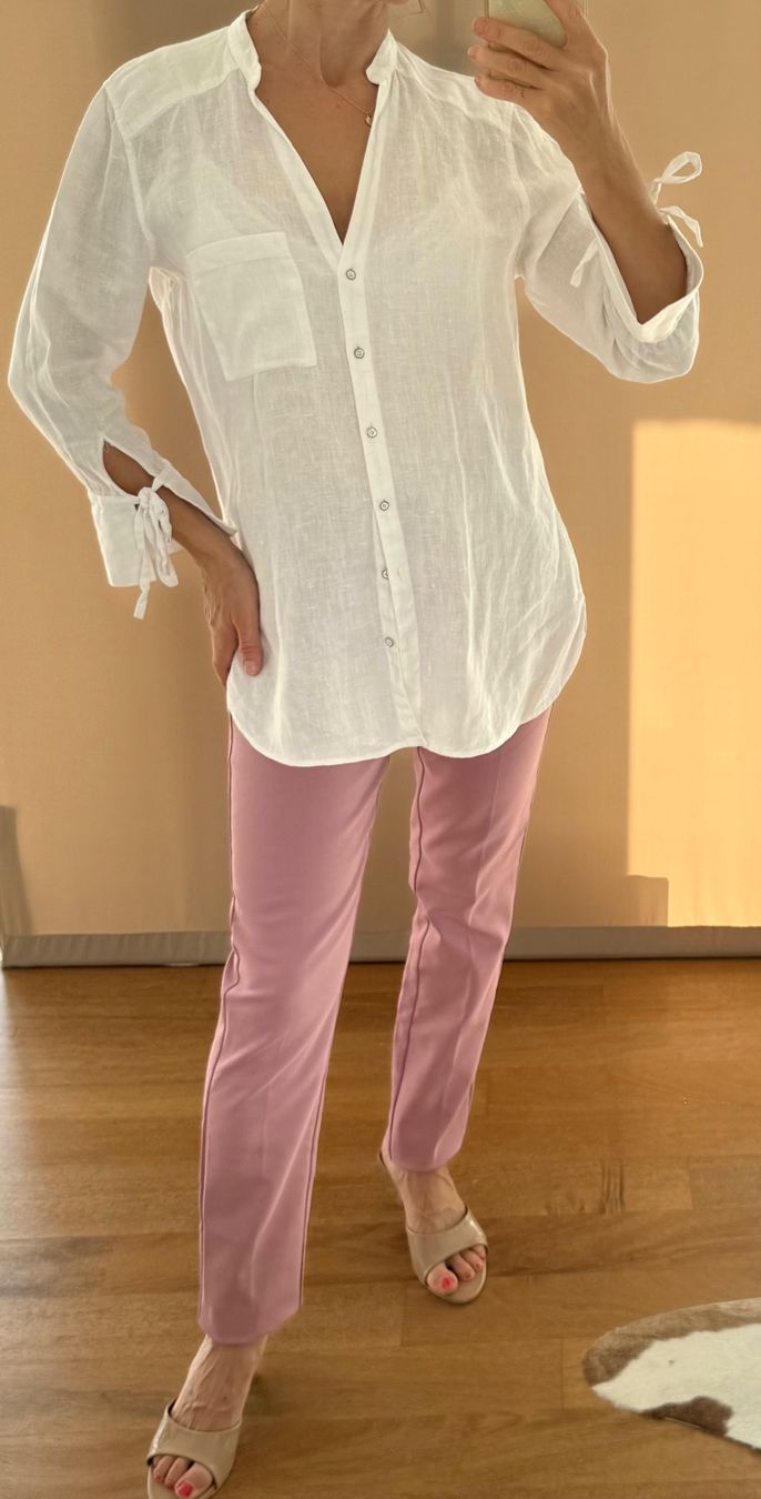 Zara Camicette: Bluse Leinen Gr. S Zara weiss – Usato da Stansstad venduto da InStyle8 3