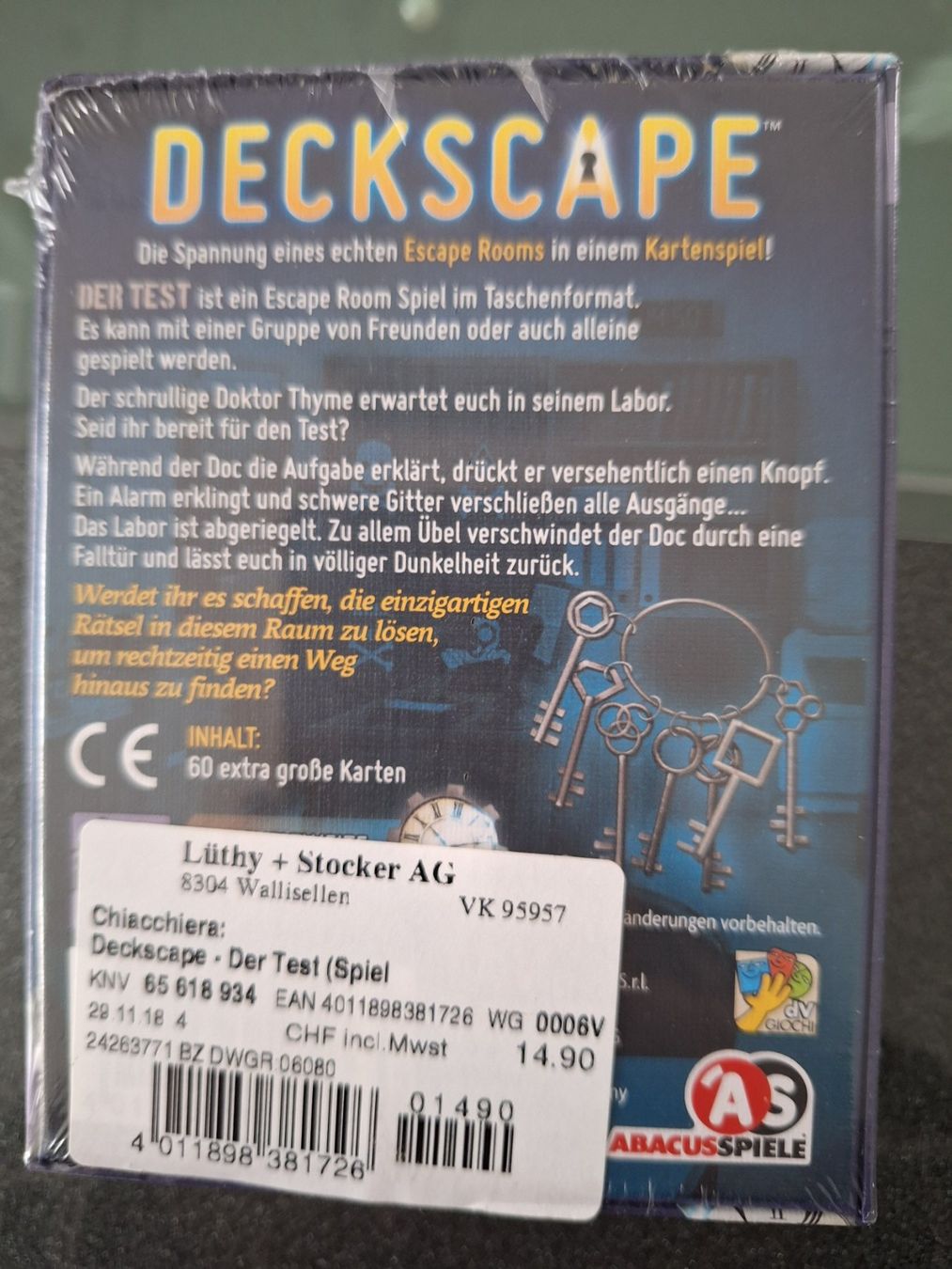 Spiele: Deckscape Der Test im Taschenformat "NEU" – Neu und originalverpackt aus Dietlikon von Pgm16 1