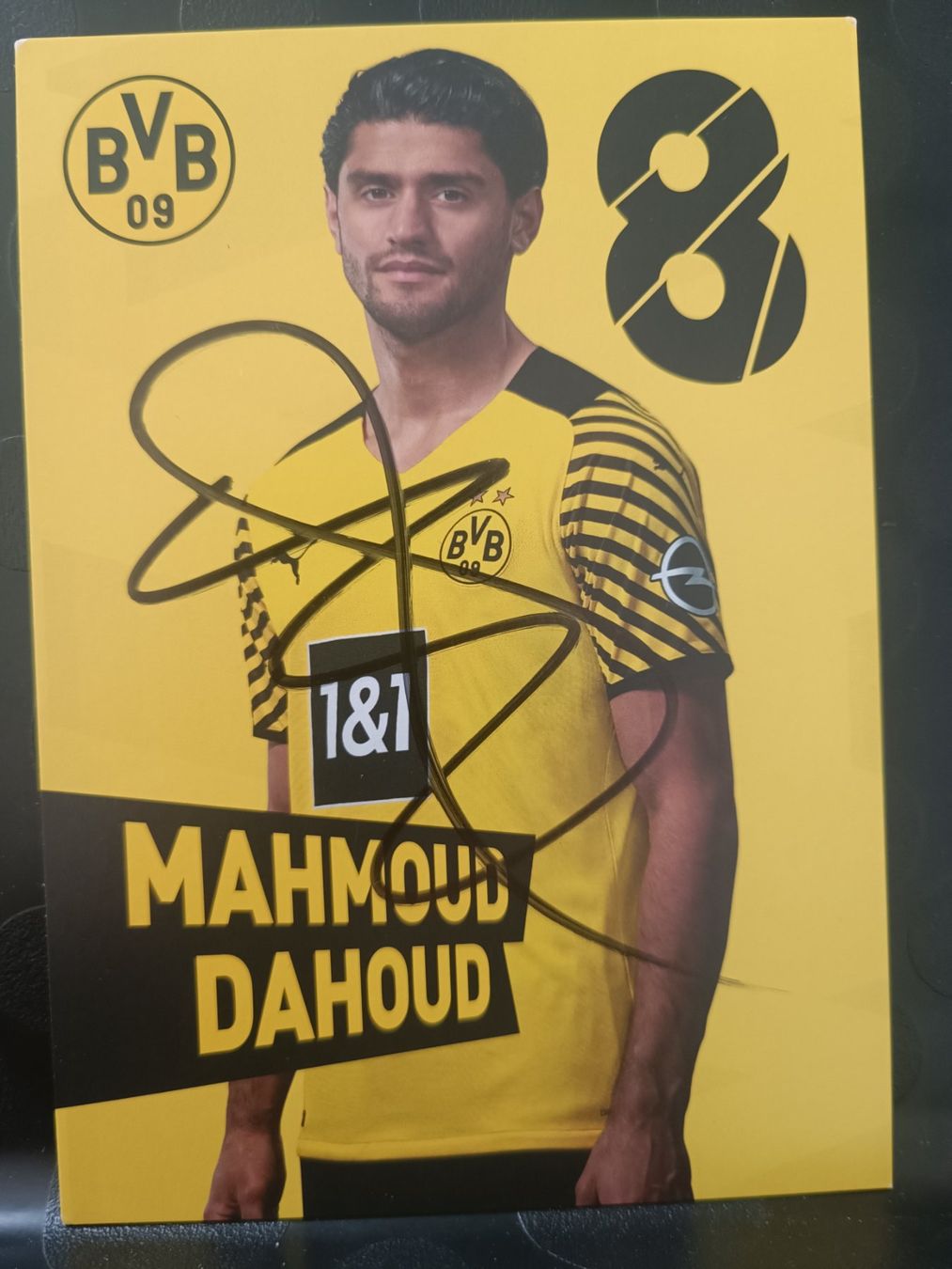 Autografi: Mahmoud Dahoud - BVB - Handsignierte alte Karte – Usato da Menziken venduto da Artographs