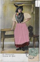 St. Gallertrachten - Präge-Karte mit Samt