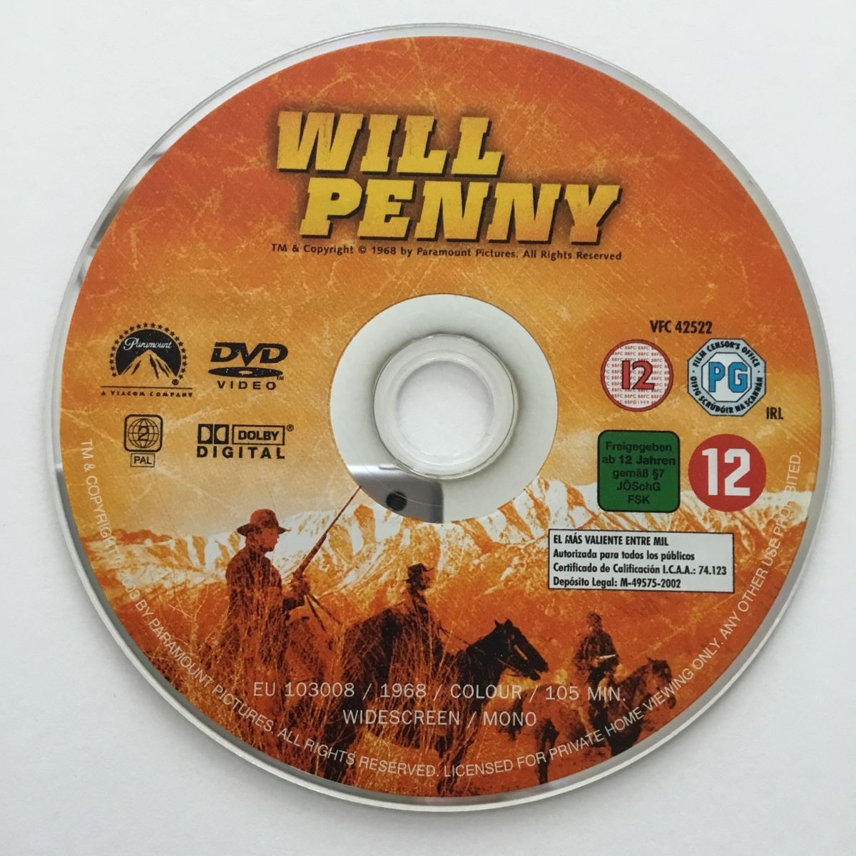 Tutti i DVDs: Will Penny Dvd nur Disc ohne Cover – Nuovo (secondo la descrizione) da Blauen venduto da berlingo65 1
