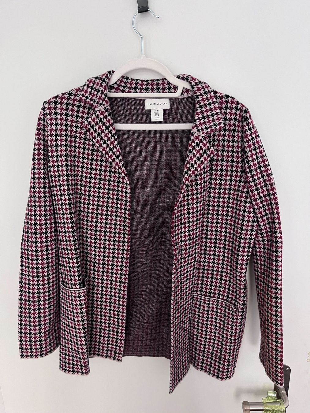 Giacche: Maroon/white/back knit blazer – Usato da Zürich venduto da kry_85p7