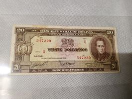 Banknote Bolívia 1945