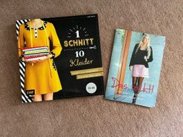 Set aus zwei Büchern Nähen Röcke und Kleider