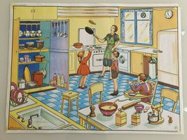 Affiche scolaire n°5 La Maison Neuve & n°6 A La Cuisine