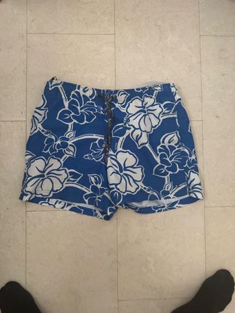 Badehose Tommy Hilfiger Grösse L Blumenmuster blau