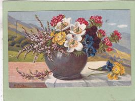 Kitsch Kunst Blumenschale 1923